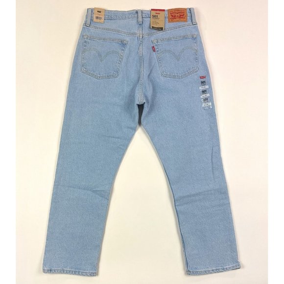 Levis 501 Original Cropped High Rise Straight Leg Womens 31x26 Button Fly Jeans - Picture 8 of 12